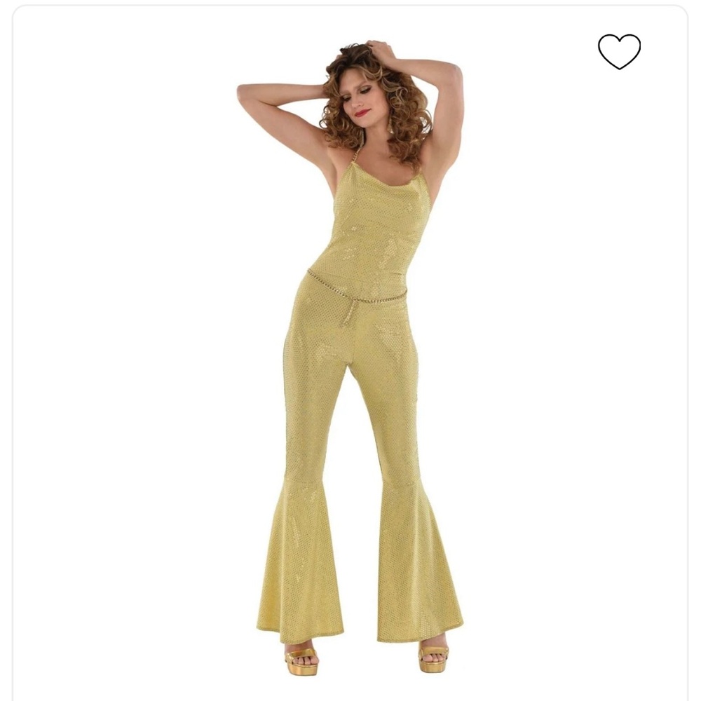 70s Gold Disco Jumpsuit